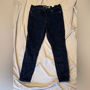 Seven7 Navy Corduroy Stretch Skinny Trousers